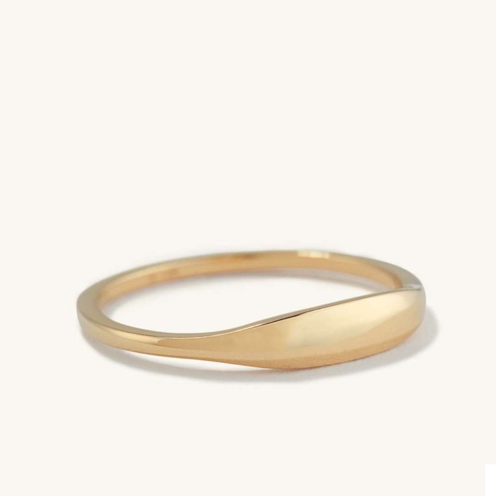Mejuri 14k Slim Signet Ring